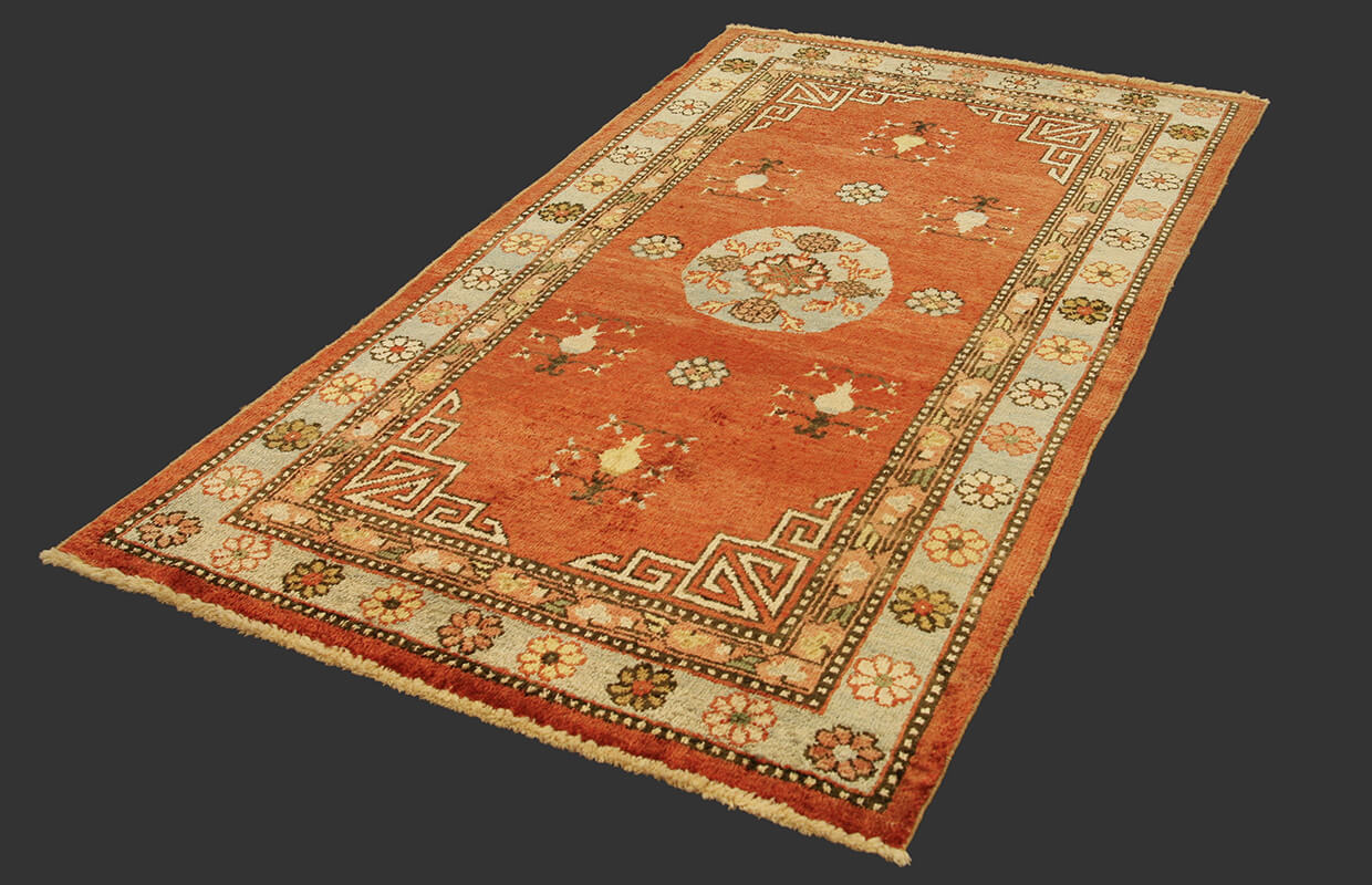 Tapis Antique Khotan Soie n°:89701390